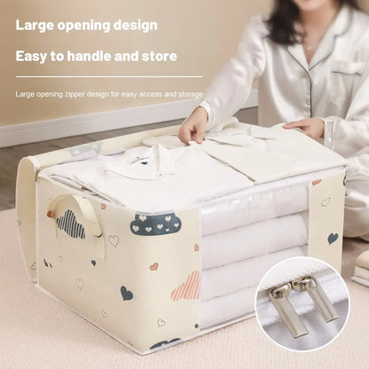 Large Clothes Storage Bag Organizer for Blankets & Bedding