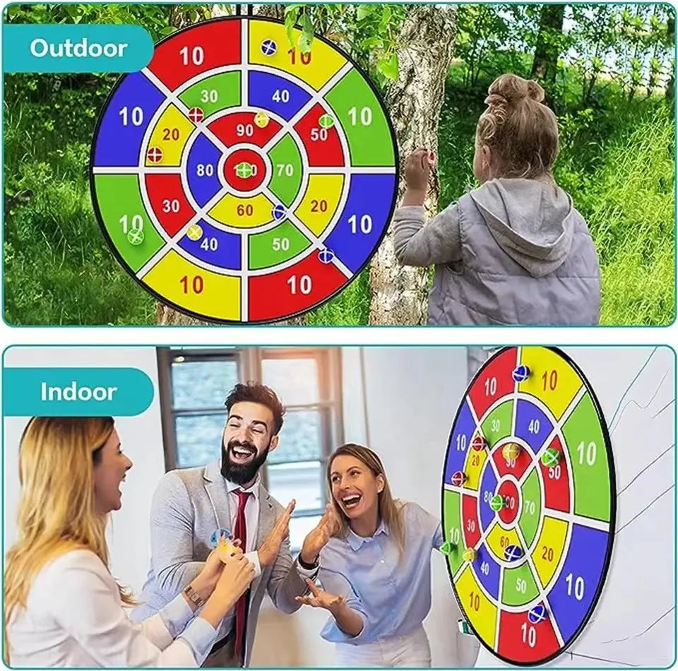 Kids Dart Board Game with Sticky Balls for Indoor Outdoor Play