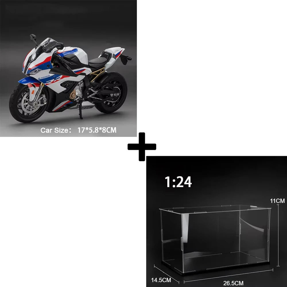 1:12 Diecast Motorcycle Model – Alloy Light & Sound Collectible