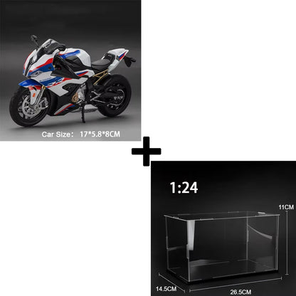 1:12 Diecast Motorcycle Model – Alloy Light & Sound Collectible