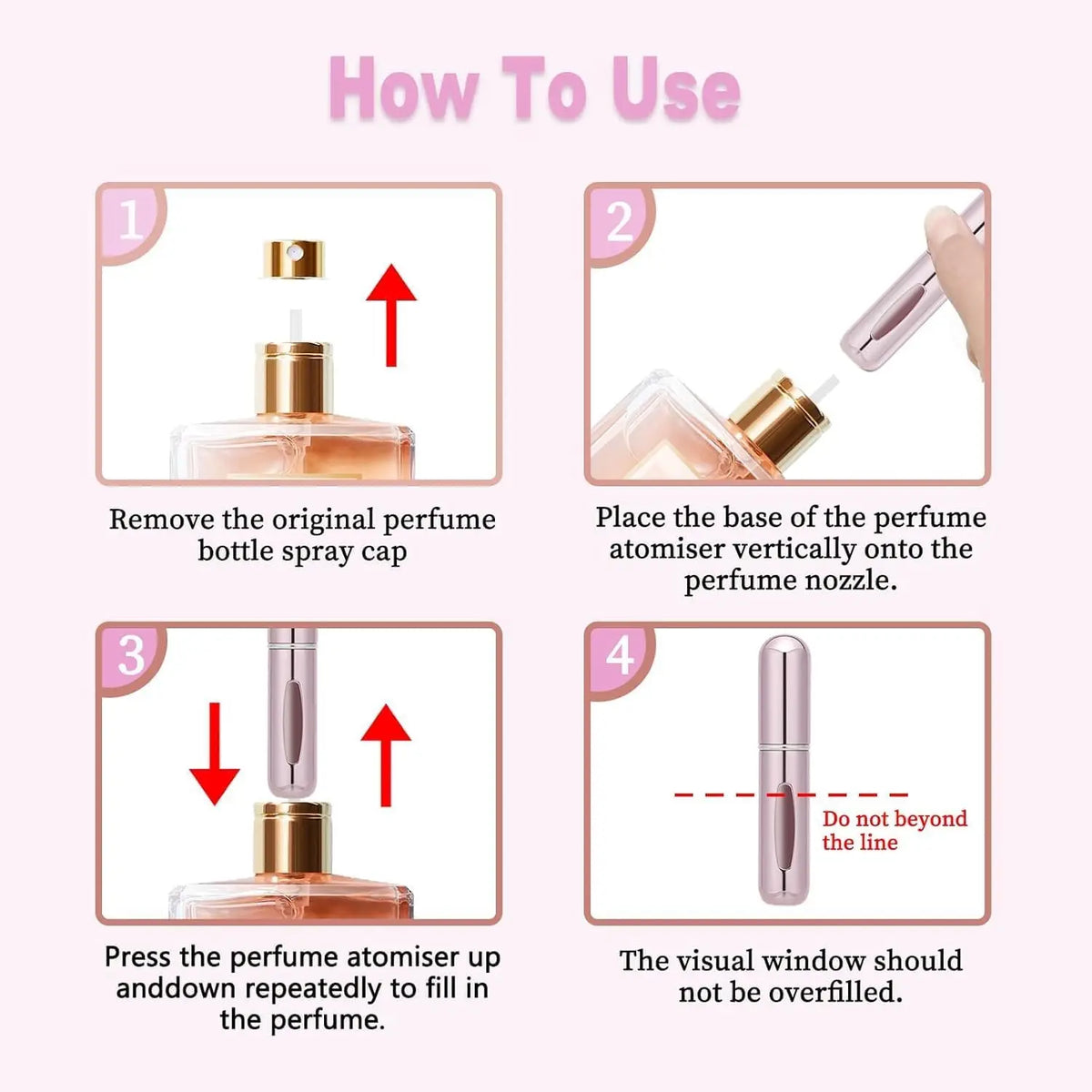 Travel Perfume Atomizer – 5Pcs 5ml Refillable Spray Bottles