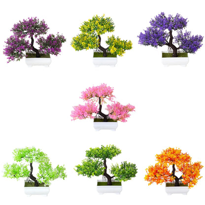 Artificial Bonsai Tree Set for Indoor Home Decor