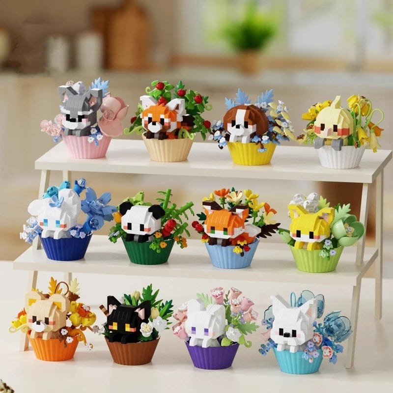 Dessert Animal Building Blocks – Cute Panda & Puppy Decor