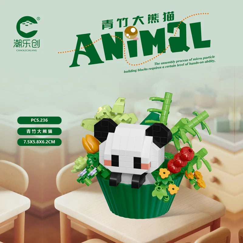 Dessert Animal Building Blocks – Cute Panda & Puppy Decor