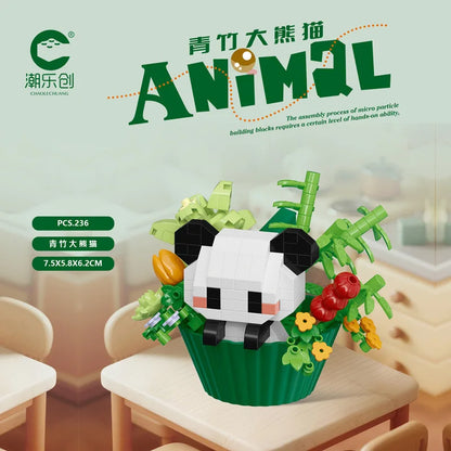 Dessert Animal Building Blocks – Cute Panda & Puppy Decor