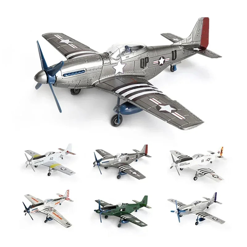 1:48 Fighter Plane Model Kit – 20-Piece Plastic Aircraft