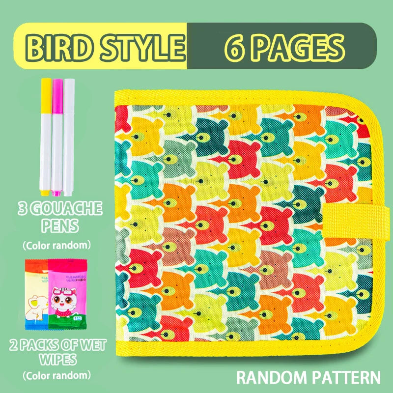Erasable Drawing Book for Kids – Reusable Doodle Pad with Pens