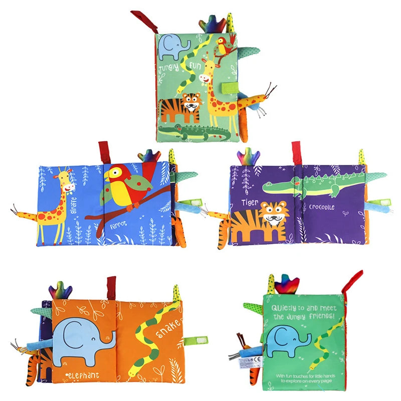 Baby Cloth Book – Montessori Animal Sensory & Learning Activity Toy
