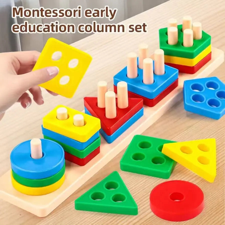 Shape Matching Toy – Wooden-Style Peg Game for Early Learning