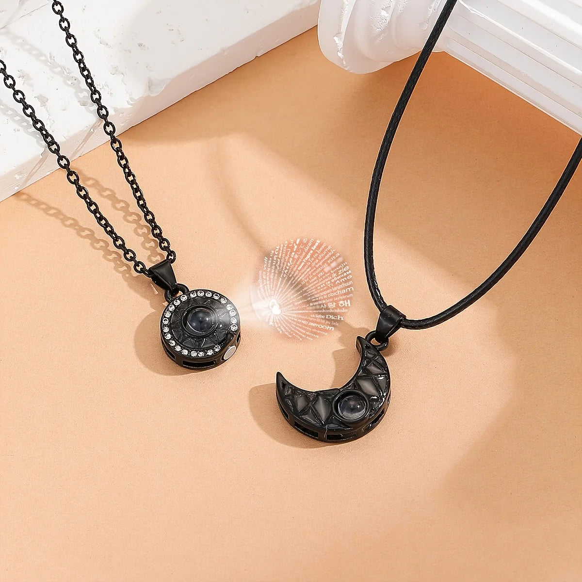 Glow in the Dark Necklace – Luminous Couple Pendant
