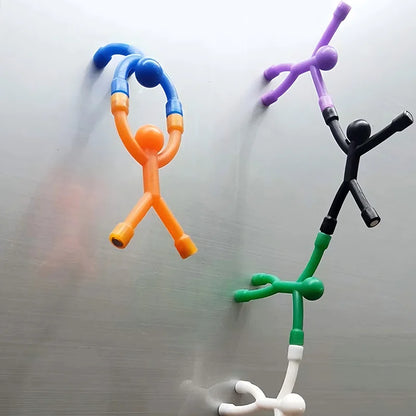 Human Shaped Fridge Magnets – 10-Piece Colorful Mini Man Set
