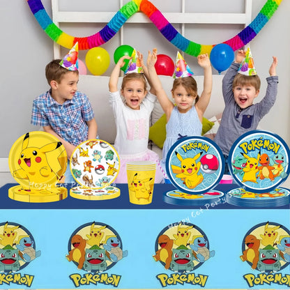 Cartoon Birthday Party Supplies – Tableware & Decorations Set