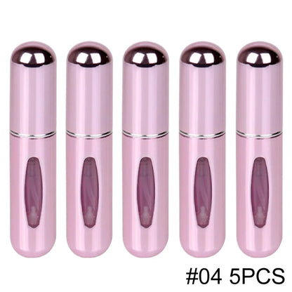 5ml Portable Refillable Spray Bottle Plastic liner Perfume Atomizer Mini Sample Bottle For Cosmetics Travel Empty Container