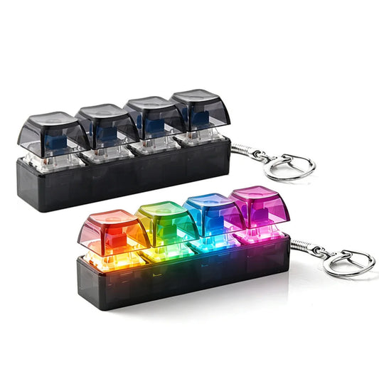 Keyboard Fidget Toy with LED Lights, 4-Button Stress Relief Toy