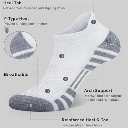 6/24Pairs Ankle Athletic Running Socks Cushioned Breathable Low Cut Sports Tab Socks For Men And Women