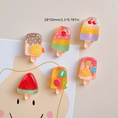Fruit Fridge Magnets Set – 6PCS Strawberry, Watermelon & Ice Cream