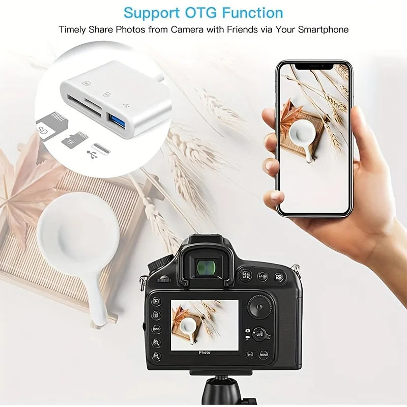 Type C Adapter TF  SD Memory Card Reader OTG Writer Compact Flash USB-C for IPad Pro Huawei Macbook Samsung Xiaomi Cardreader