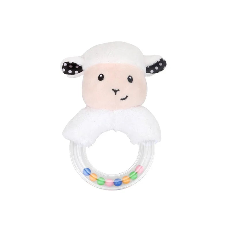 Baby Hanging Rattle – Plush Animal Sensory Toy for Stroller & Crib
