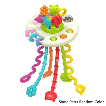 Pull String Toy – Silicone Baby Sensory Teething Montessori Toy
