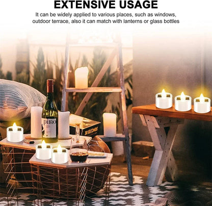 Solar Tea Light Candles – Waterproof Flameless LED Lights