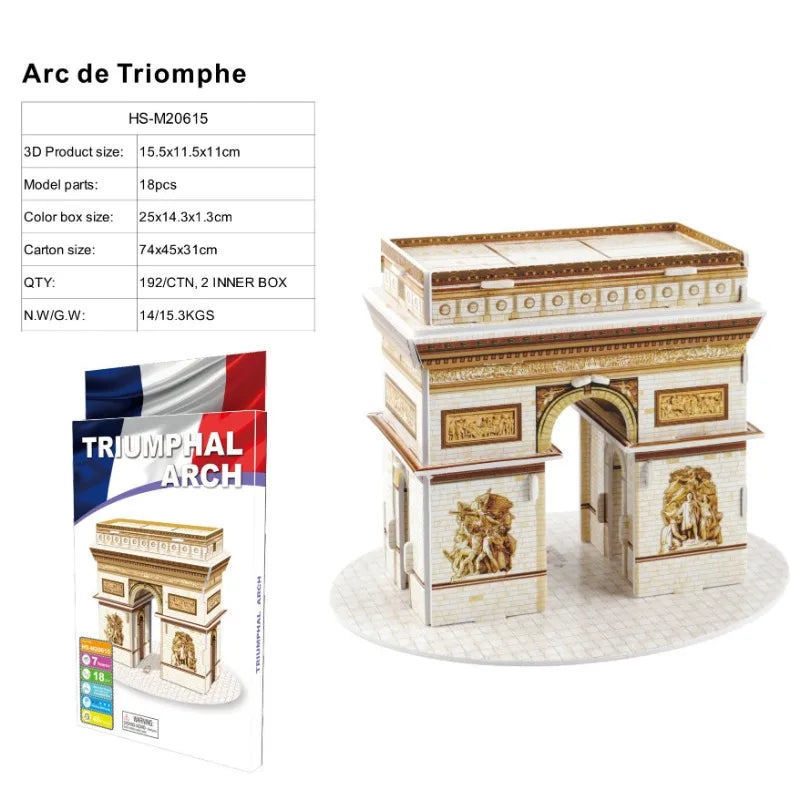 3D Architecture Puzzle – Famous Building Model Puzzle for Kids