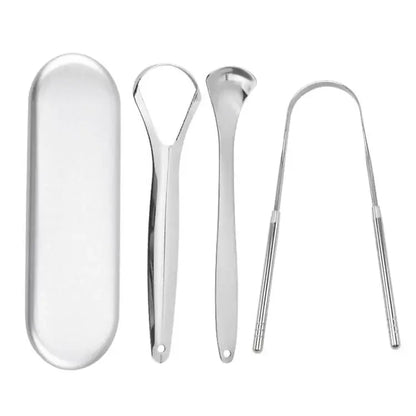Stainless Steel Tongue Scraper for Adults and Kids