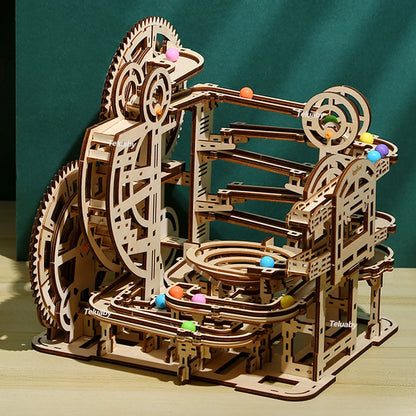 3D Wooden Marble Run – DIY Mechanical Puzzle Building Kit