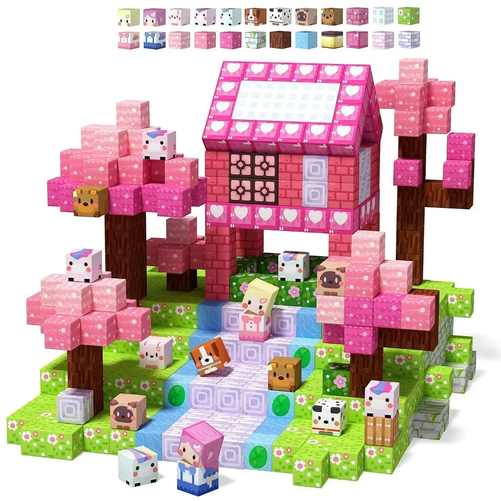 Magnetic Building Blocks Cube Set for Creative Construction Play