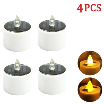 Solar Tea Light Candles – Waterproof Flameless LED Lights