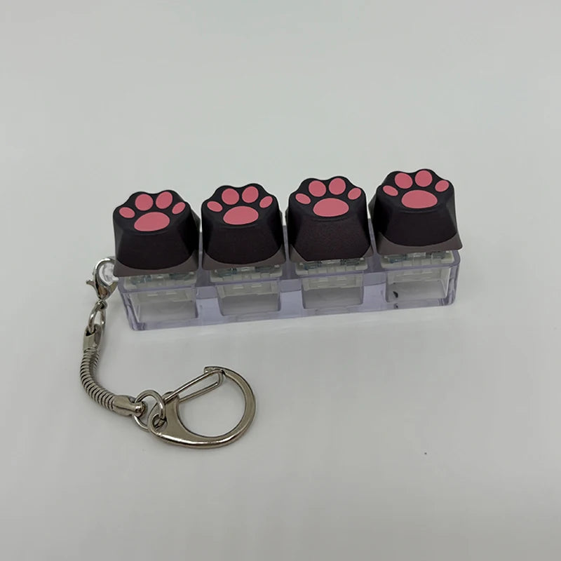 Cat Keychain – Keyboard-Style Fidget Toy with Click Sound
