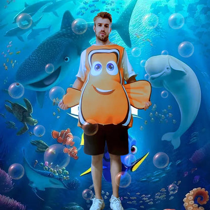 Clownfish Costume Unisex Animal Suit – Halloween Party Outfit