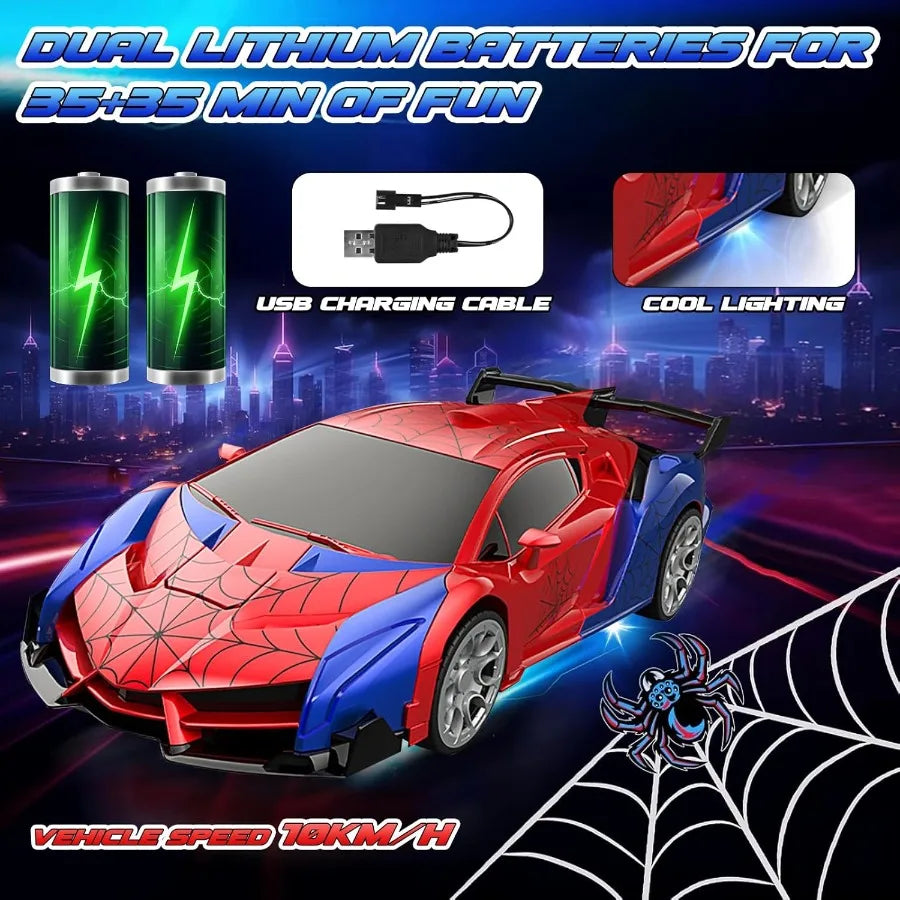2.4GHz Spider RC Robot Car with Stunts and LED Lights