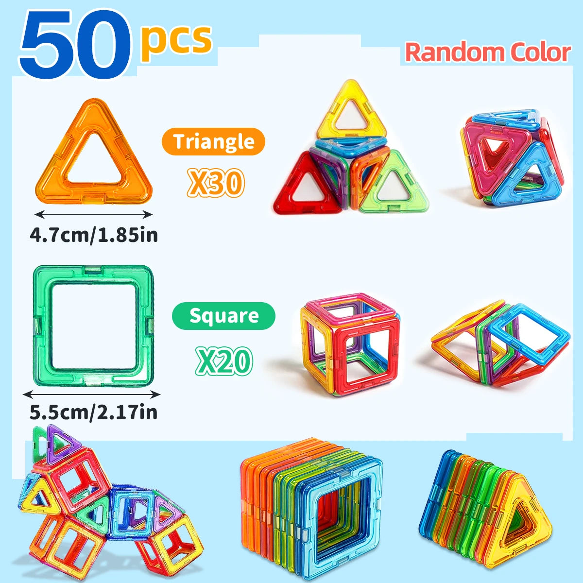 Magnetic Building Blocks – STEM Construction Toy Set for Kids