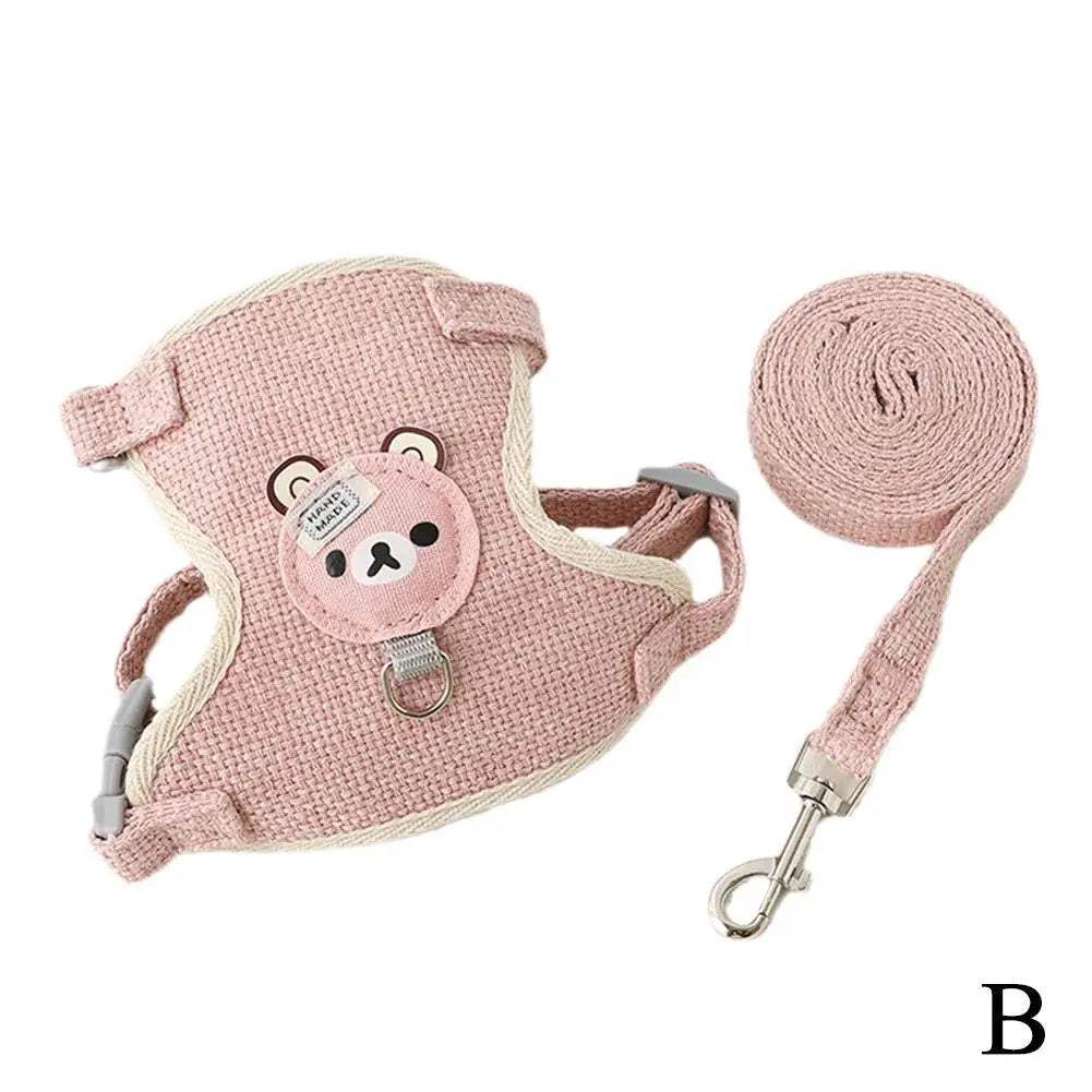 Small Pet Harness and Leash Vest Set for Dogs and Small Pets