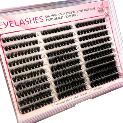 Cluster Eyelash Extensions – 300pcs Wispy Fluffy Lash Clusters