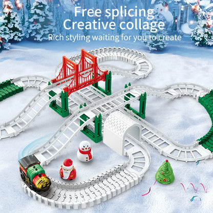 Christmas Track Train Toy – Plastic Track Toy for Kids