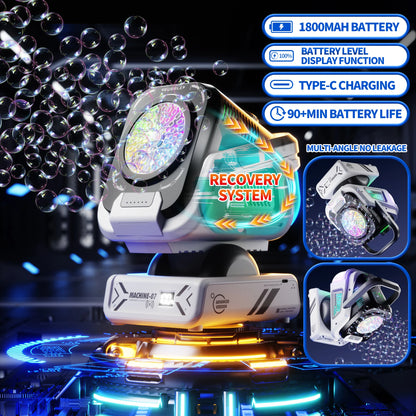 2025 Upgraded Version of the Bubble Machine with Remote Control, Automatic Rotation, and Rgb Lights, 1800Mah Rechargeable Battery, Type-C Charging, Suitable for Children, Weddings, Birthday Parties, and Outdoor Activities, Bu