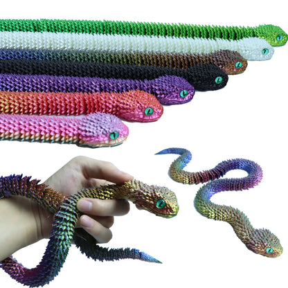 3D Printed Snake Toy – Movable Figure with Egg Ornament