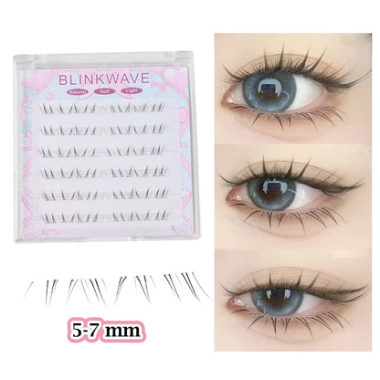 No Glue Needed Idol False Eyelashes Large Capacity 7-9mm Self Adhesive Eyelashes tweezers DIY Lash Extension Cluster Lashes