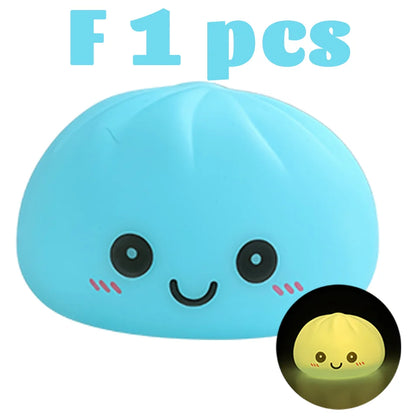 Dumpling Night Light LED Desktop Lamp Cute Glowing Décor