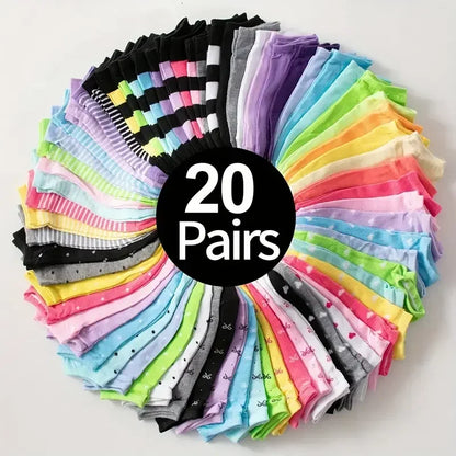 Women's Ankle Socks, Heart Print Low Cut Socks