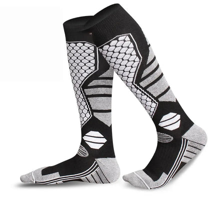Winter warm ski socks - Anti-slip, thick, breathable, compression type - Specialized for ski boards, for warmth