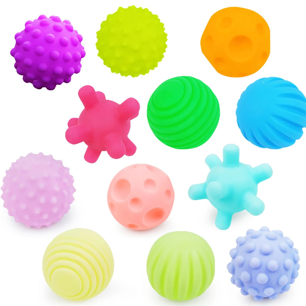 Baby Sensory Ball Set – 6-Piece Textured Grasping Toys