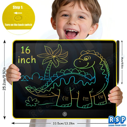 LCD Writing Tablet for Kids – Color Drawing Board 8.5-16 Inch