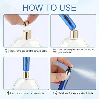 Travel Spray Bottles – 6Pcs 5ml Refillable Perfume Bottles