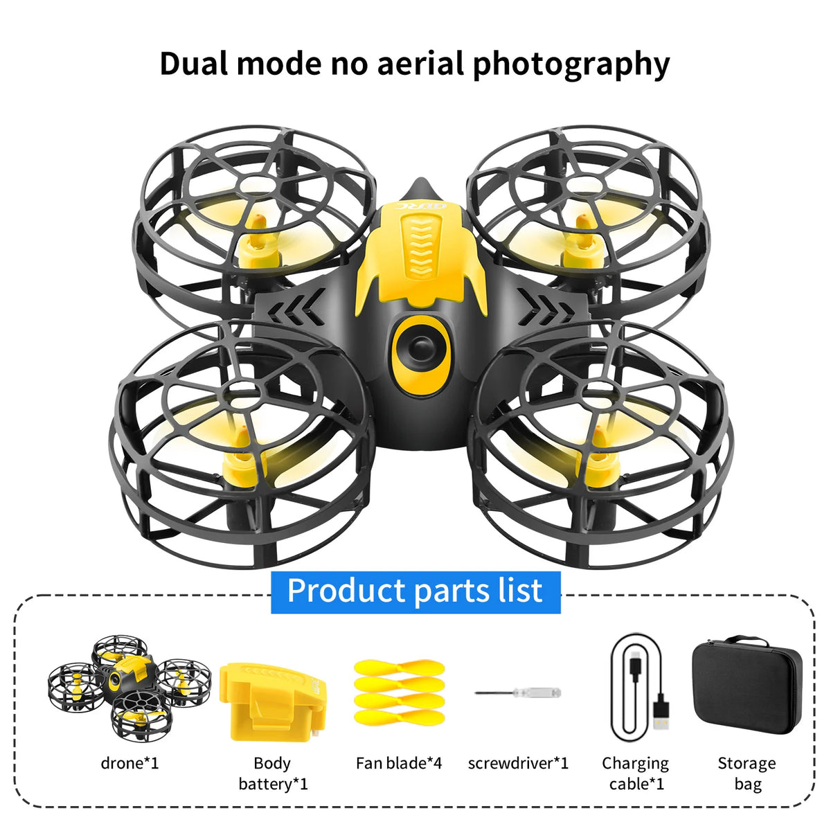 Mini RC Drone with 3D Flips, Headless Mode and Altitude Hold