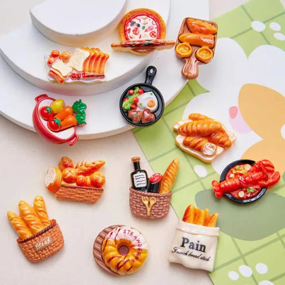 Bread Fridge Magnets – Realistic Refrigerator Decor & Note Holder