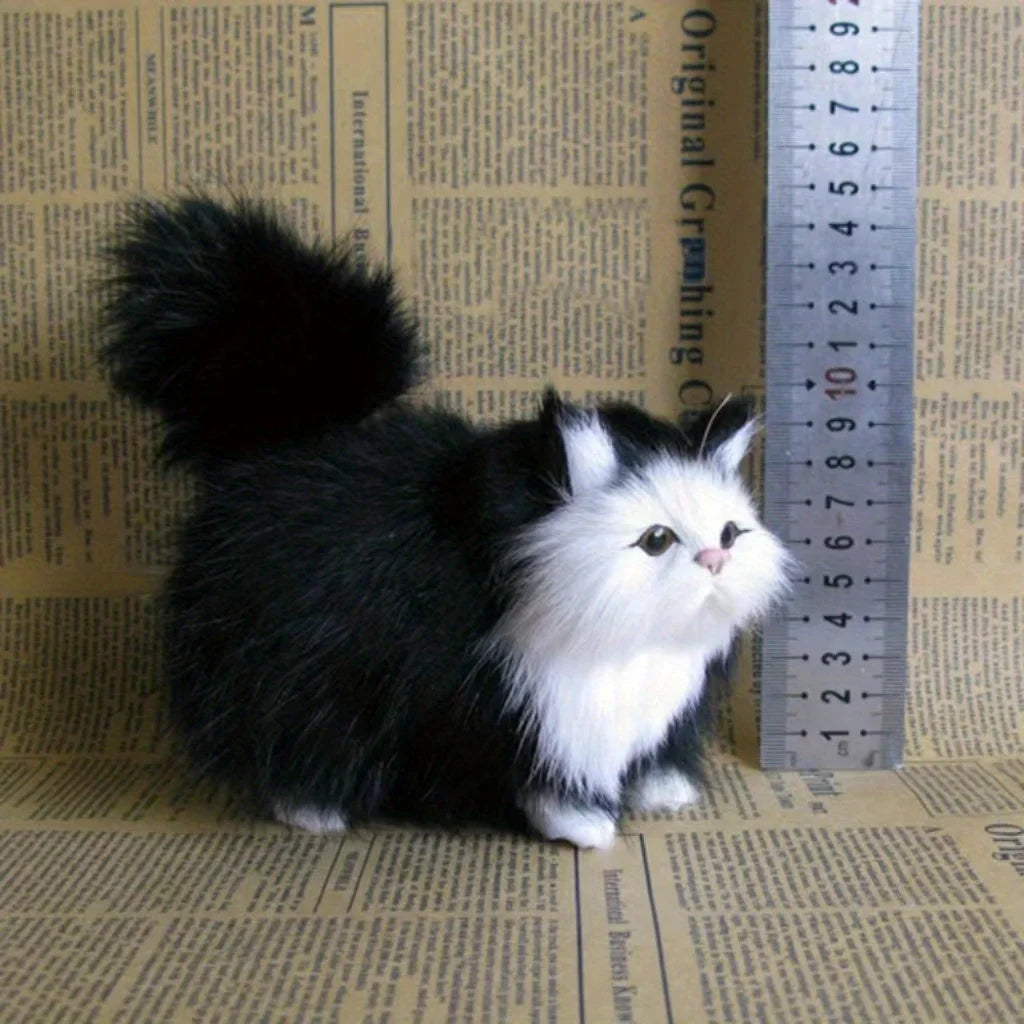 Realistic Cat Plush Toy Soft Stuffed Kitten Model for Kids