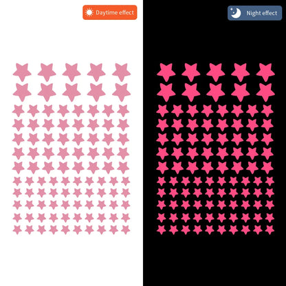 100 Glow in the Dark Star Stickers for Kids Rooms