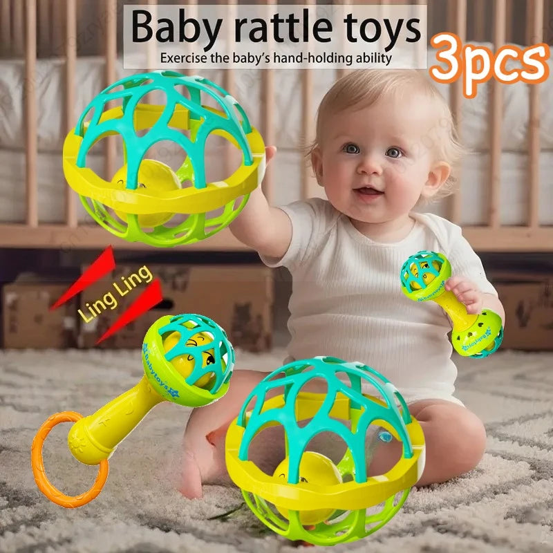 Baby Rattle Toy Sensory Grasping Spinning Educational Toy